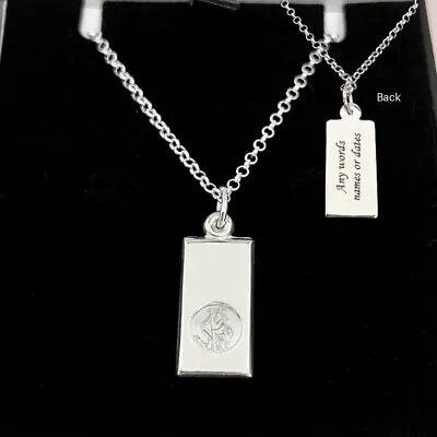 Engraved Saint Christopher Necklace. 925 Silver Personalised Christian Gift • £26.99