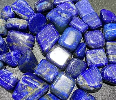 Tumbled Lapis Lazuli (3 Pcs) Gemstone Blue Polished Gemstones Rocks • $9.54