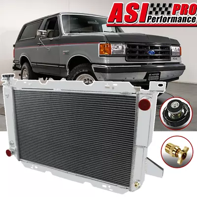 3-Rows Radiator Suit  Ford F100 F150 F250 F350 Bronco V8 5.0-5.8 83-97 Aluminum • $259