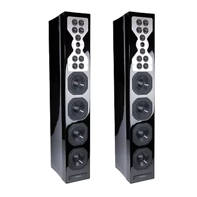 McIntosh XR100 Floorstanding Speakers; XR-100; Gloss Black (Excellent Condition) • $5250