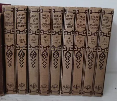 Set Of 9 Books 1912 Great Epochs In American History + Victor Hugo • $54.40
