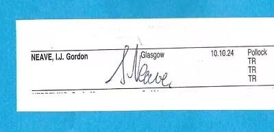£7 • Buy Gordon Neave Portsmouth Fc Trainer 1959-99 Ex Afc Bournemouth Original Autograph