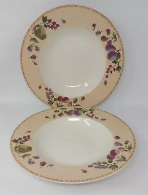 Marks And Spencer Fruit Garden Pair Of Rimmed Bowls 25cm • £12.95