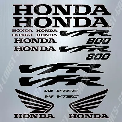 Honda VFR 800 Decal Set Motorcycle Stickers Tank Fairing Helmet Vtec • £8.99