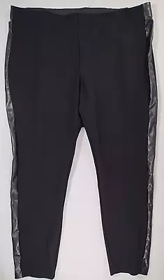 Catherine Malandrino Faux Leather Strip Pants Womens Size 3x Marching Uniform • $22.95