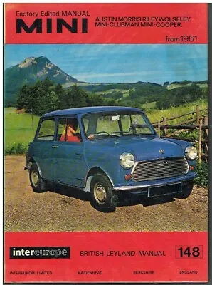 Mini Incl Cooper/s Clubman 1275gt Moke Van Pick-up 1961-71 Owners Repair Manual • $20.35