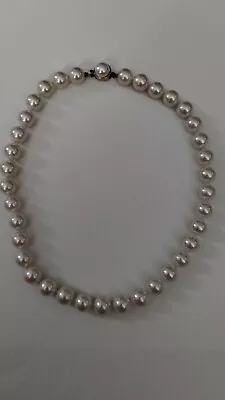 Vintage Necklace Majorica Choaker Simulated Pearl Necklace 925 Clasp  • $29.99