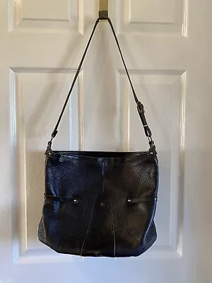 Vintage John Romain Black Leather Handbag • $34