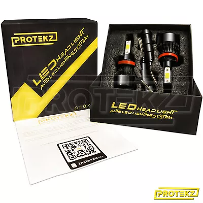 9004 HB1 Led Headlight Bulbs Hi Lo Beams 60W 12000LM ZES Chips Light Kit 6000k • $33.46