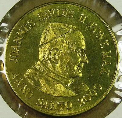 Vatican 50 Cents Euro Brass Coin 2000 Choice UNC Pope John Paul II 25 Mm • $18.17