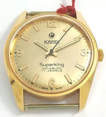 NOS Roamer Superking Hand Winding 10 Micron Gold Plated Watch*Rare Vintage1970' • $379.91