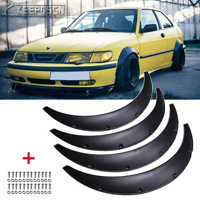 4pcs For Saab 9-3 900 Matte Fender Flares Wheel Arch Cover Wide Body Mudguard • $69.54