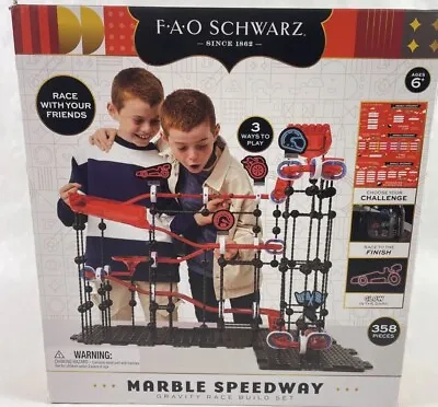 FAO Schwarz Marble Speedway Gravity Race Build Set 357 Pieces • $19.75