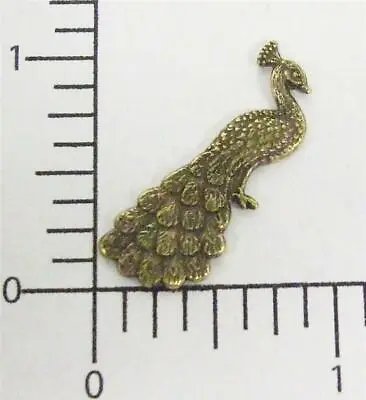 35783        Brass Oxidized Victorian Peacock Jewelry Finding • $2.60