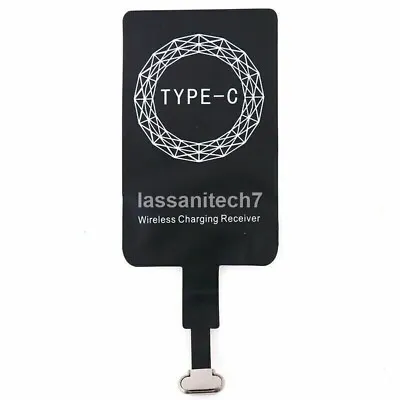 FOR QI Wireless Charging Receiver Android  IPhone USB-C Micro Charger Adapter UK • £4.47