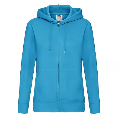 Fruit Of The Loom Lady-Fit Premium 70/30 Hooded Zip Sweatshirt Jacket - S-2XL • £18.99