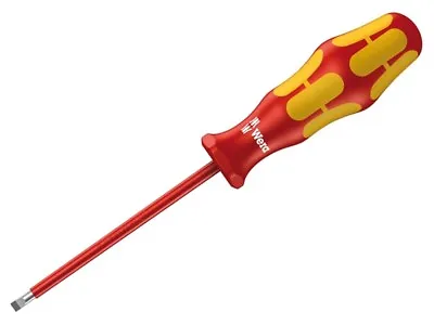 Wera 006110 Kraftform 160i VDE Insulated Slotted Screwdriver 3.5 X 100mm • £6.25