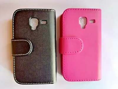 Book Style PU Leather Flip Phone Case Cover For Samsung Galaxy Ace 2 (i8160) • £3.95