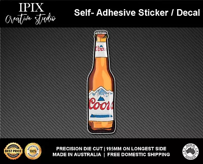 Coors Beer Bottle | Sticker | Bar | Novelty | Man Cave | 195mm Height | Alcohol • $4.25