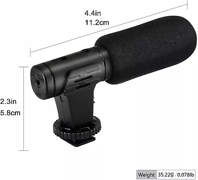 Interview Video Recording Camera Microphone For Nikon Canon DSLR Gopro Cellphone • £23.45