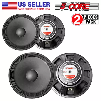 5Core 2 Pcs 15  Inch 2000 W  8 Ohm Voice Coil Subwoofer PA DJ  Audio Pro Speaker • $89.99