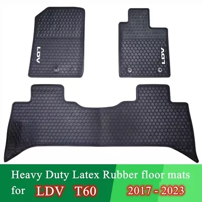 Heavy Duty Waterproof Rubber Floor Mats Front & Rear For LDV T60 2017 - 2023 • $85