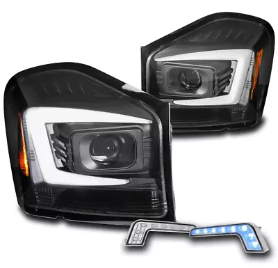 For 2004-2006 Dodge Durango LED Black Projector Headlight +Blue Signal DRL Lamp • $301.95