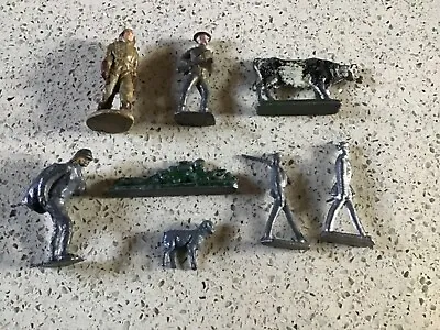 VINTAGE 1950’s HAND PAINTED METAL SOLDIER FIGURES Including RARE TOMMY • £18