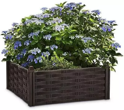 Rattan Edging Pot Planter 4 Piece Raised Flower Bed Garden Fence For Lawn • £10.99