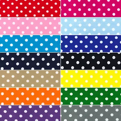 £5 • Buy Polycotton Fabric 4mm Oh Sew Polka Dots Spots Spotty Dotty Dot