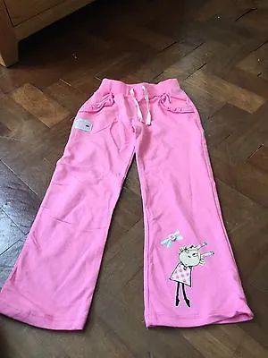 Girls Charlie And Lola Pink Soft TouchTrousers  New  • £7.95