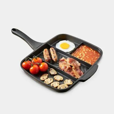 £31.99 • Buy Multi Section 5 In 1 Frying Pan Grill Oven BBQ Fryer Plate Induction Non Stick