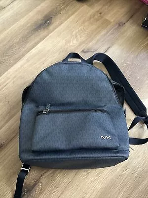 Michael Kors Genuine Men's Greyson Canvas Logo Backpack Admiral Blue $398 • $90