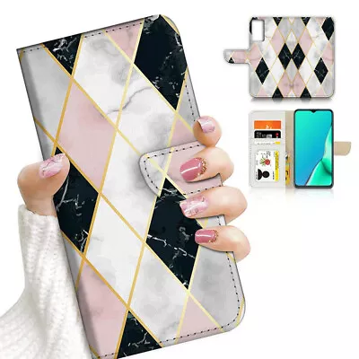 ( For Optus X Sight 2 ) Wallet Flip Case Cover AJ23733 Marble Pattern • $12.99