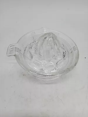 Vintage Clear Glass Juicer Reamer Orange Lemon Citrus Squeezer 40’s - 50’s • $10.99