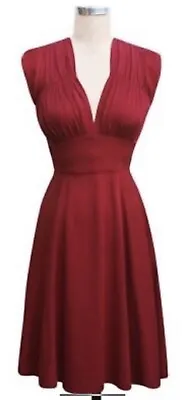 £55 • Buy Trashy Diva Red 1940s Dress Xs Vintage Repro Pinup Swing Vixen Retro Classic