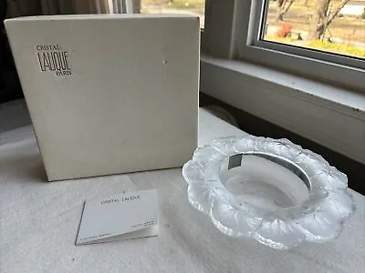 NIB Lalique Crystal Honfleur 8.5” Geranium Leaf Large Bowl • £101.34