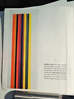 Morris Louis  Art Pieces Vtg Orig  1987 Advertisement • $17.03