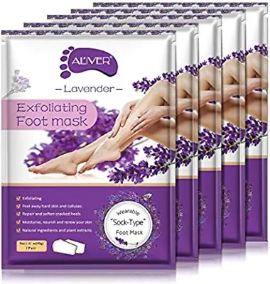 Foot Mak 5 Pack Foot Peel Mask Exfoliating Peeling Calluses Dead Skin Callus • £15.20