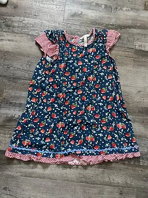 Matilda Jane Girls Size 8 Tuscan Woven Berry Dress Strawberry • $12