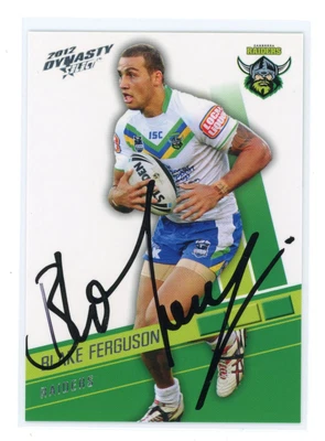 $1.04 • Buy ✺Signed✺ 2012 Select Dynasty Blake Ferguson (Raiders) Signed NRL Card