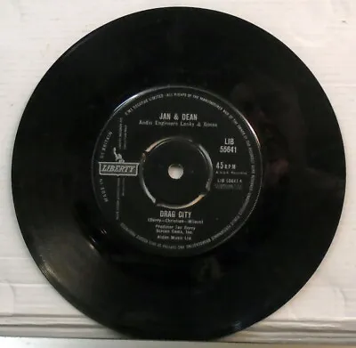 £6.99 • Buy Jan & Dean - Drag City  7  Vinyl 45 RPM Record 1963 Liberty 55641