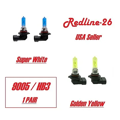 Halogen HID Xenon Headlight High / Low Beam & Fog Replacement Light Bulbs (Pair) • $8.95