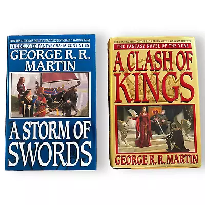 Vintage George RR Martin Storm Swords Clash Kings Hardback Books Game Thrones • $85