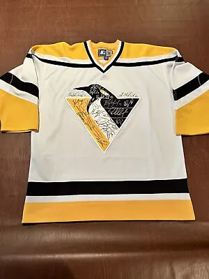 1999-2000 Pittsburgh Penguins Team Autographed Jersey Includes Lemieux Jagr • $1849.99