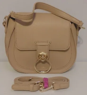 Melie Bianco Vegan Leather Beige Bag Handle Strap & Magnetic Closure - NEW • $32.27