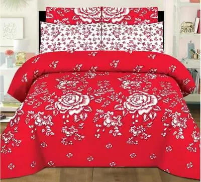 100% Cotton Soft Printed Duvet/Donna/Quilt Cover Set 2Pillowcase Queen King Size • £37.50