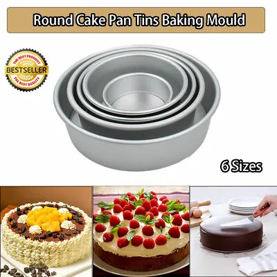 4-12 Inch Cake Mould Round DIY Cakes Pastry Aluminum Alloy Mould Baking Tin Pan • $16.19