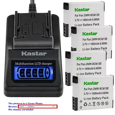 Kastar Battery LCD Quick Charger For DMW-BCM13 BCM13E Panasonic Lumix DMC-ZS30K • $28.99