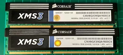 8GB 2x4GB Corsair XMS3 CMX4GX3M1A1600C9 DDR3-1600MHz 1.65V 240-Pin Gaming RAM • £14.99